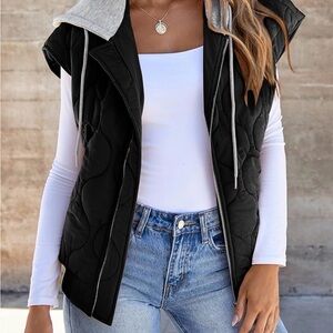 Amazon Essentials Navy Blue Quilted Puffer Vest Layering Piece Size S